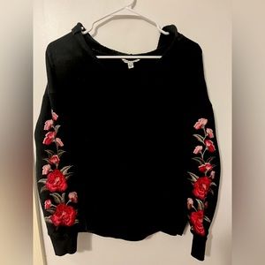 American Eagle hoodie with rose arm sleeves